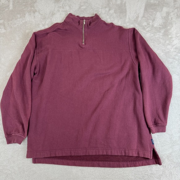 Levi's Other - Vintage Levis Sweatshirt Mens‎ Large Red Preowned Mock Neck Quarter Zip Pullover